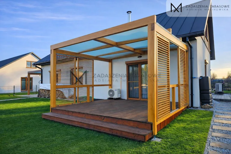 nowoczesne tarasy ogrodowe zadaszone