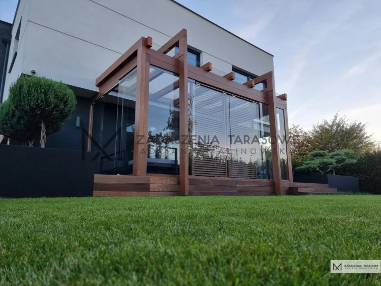 zadaszenia tarasów pergola ze szkłem