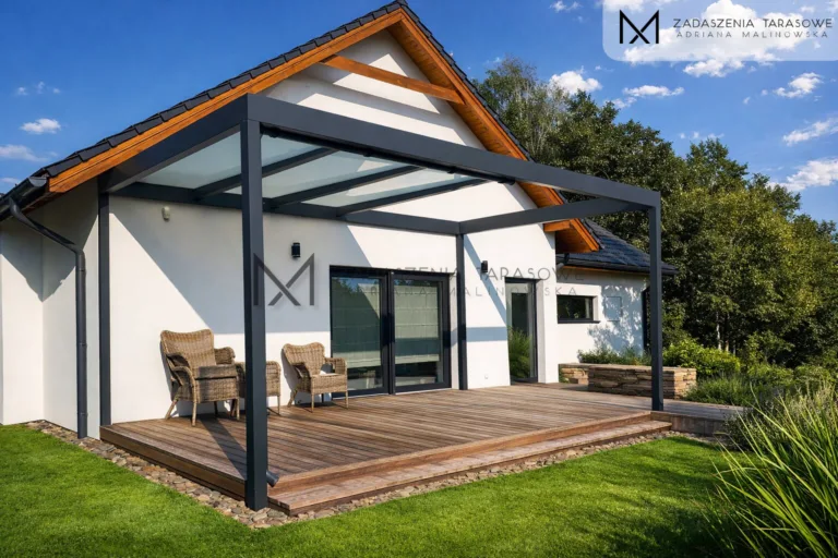 zadaszenie na części tarasu