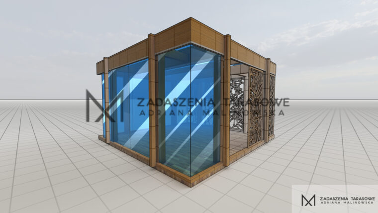 wizualizacja altany ogrodowej