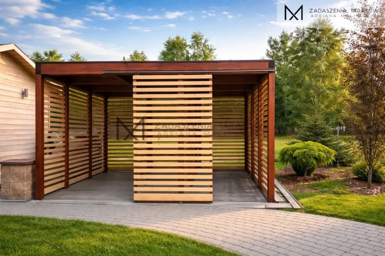 wiata garażowa nowoczesna