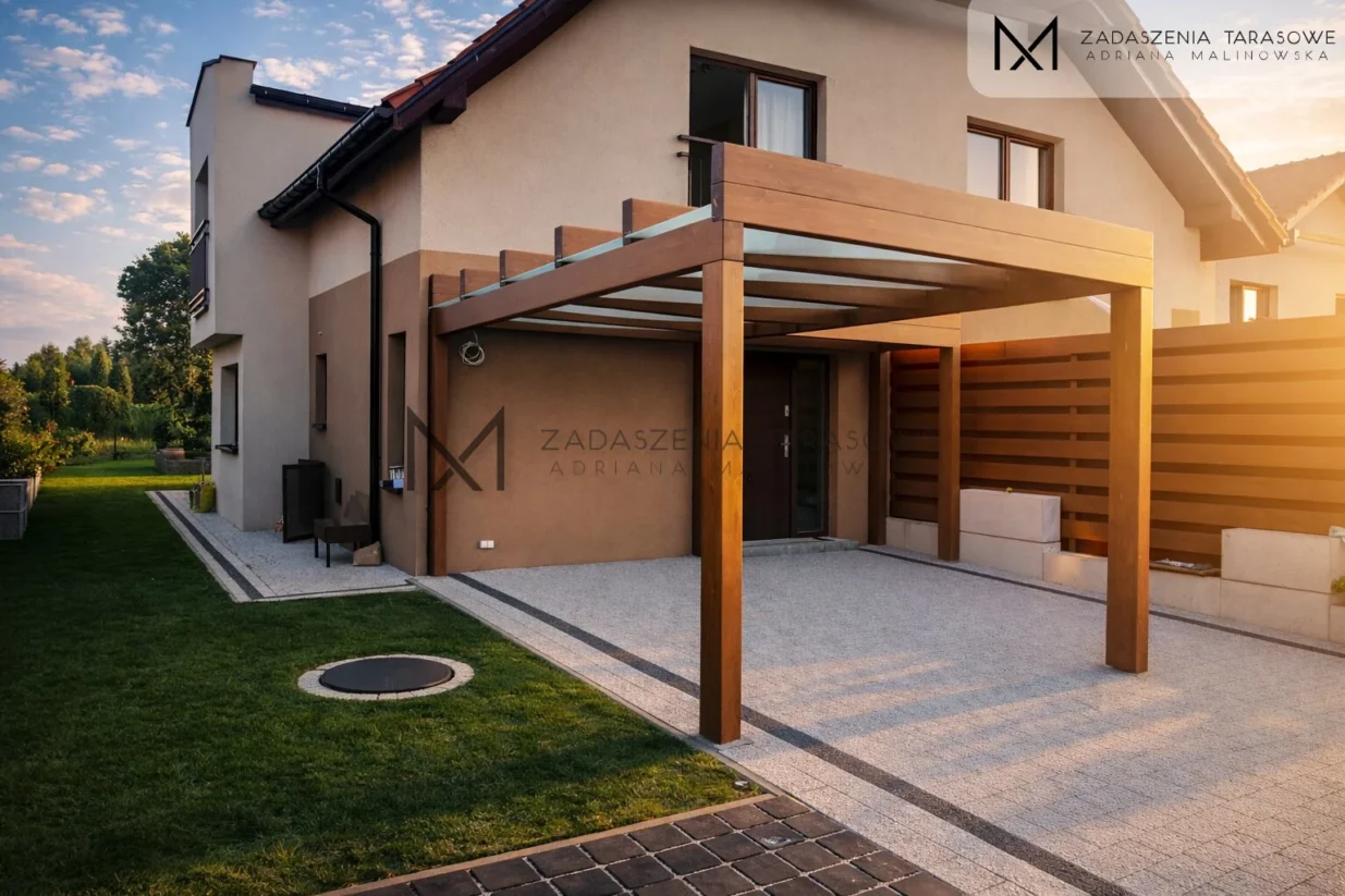 wiata przyścienna garaż i ganek nad drzwi