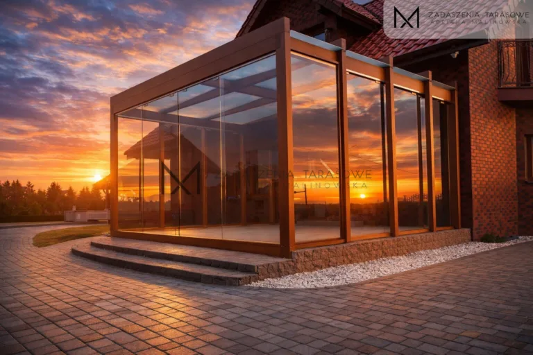 zadaszenie szkłem minimalistyczne