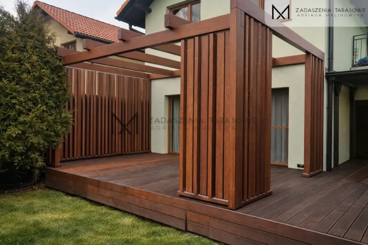 zadaszenie tarasu pergola z lamelami