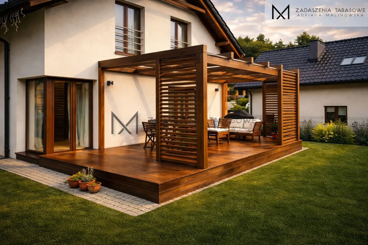 zadaszenie tarasu z pergolą