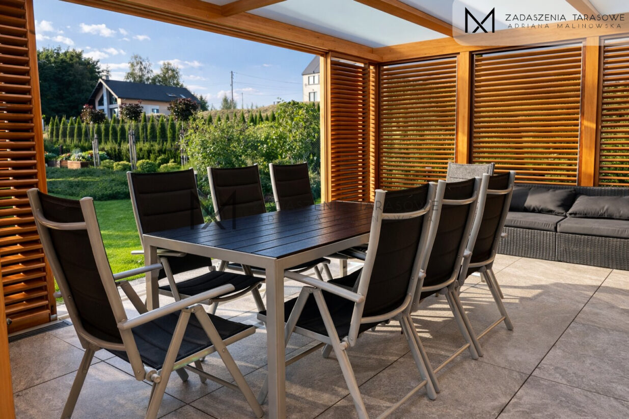meble na tarasie nowoczesnym