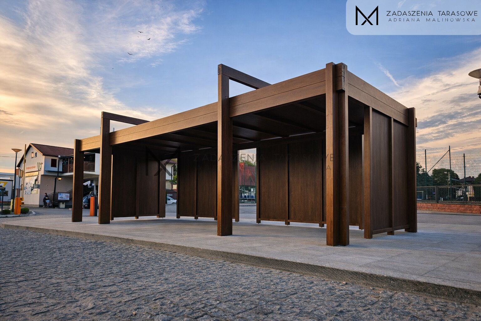 altanka drewniana handlowa