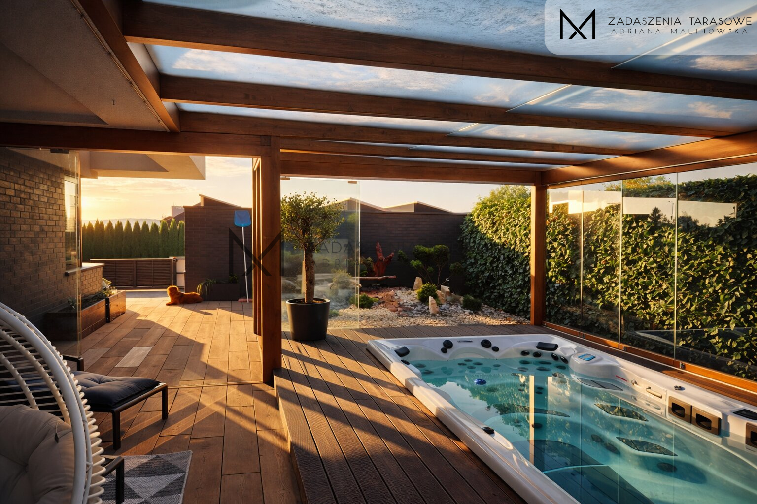 Altana ze szkłem obrotowym