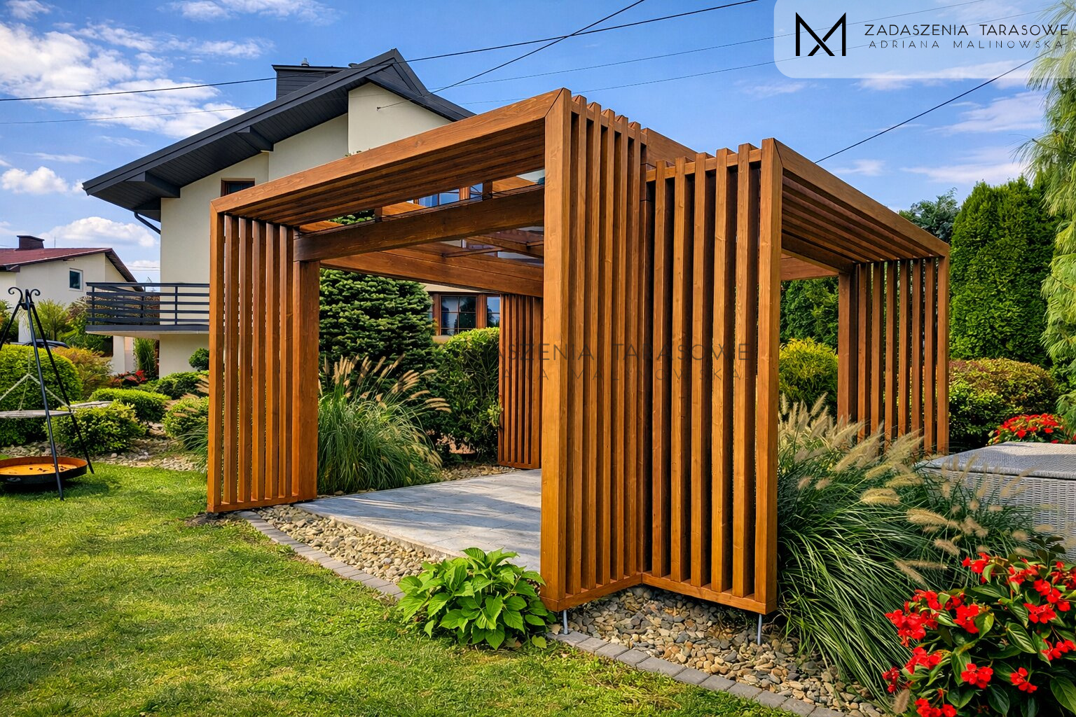 front altany w kształcie kostki