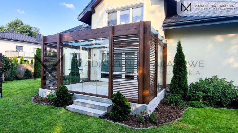 nowoczesny design żaluzje i szkło