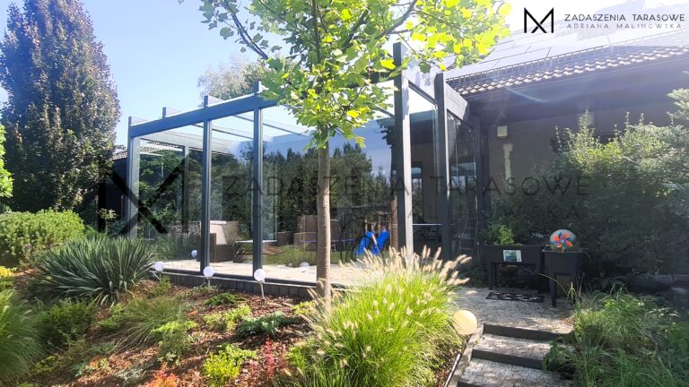 szkło w zadaszeniu tarasu