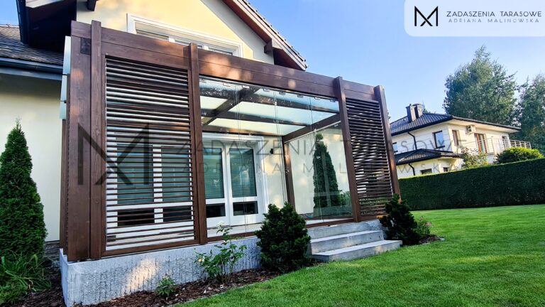 zadaszenie tarasu drewniane i szklane