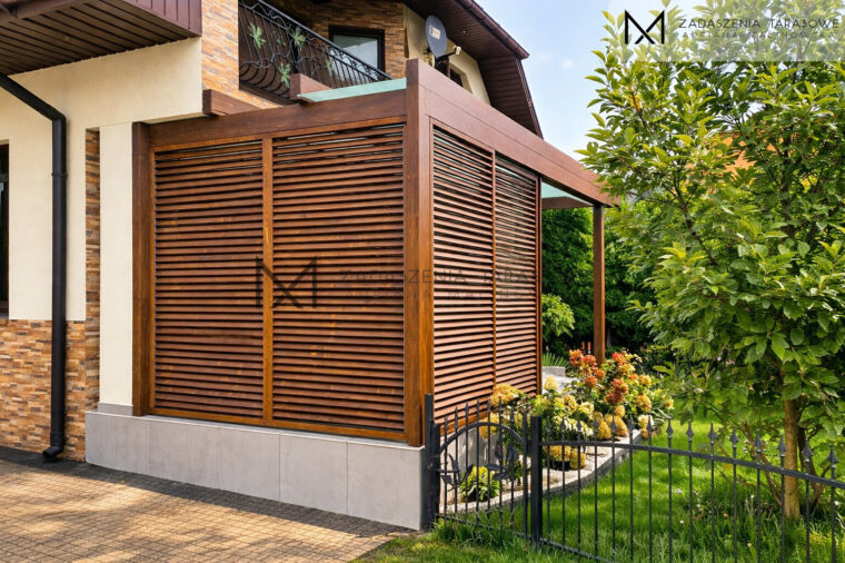 żaluzje w pergoli