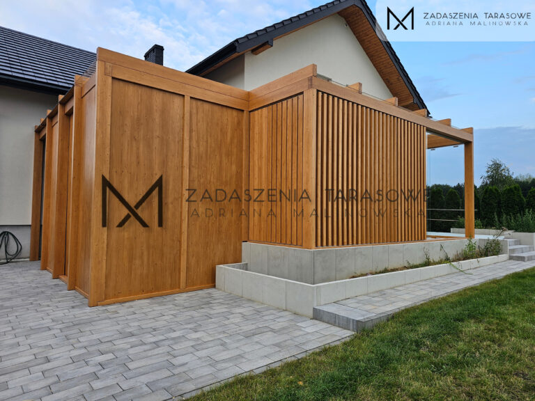 śląsk nowoczesna pergola z lamelami