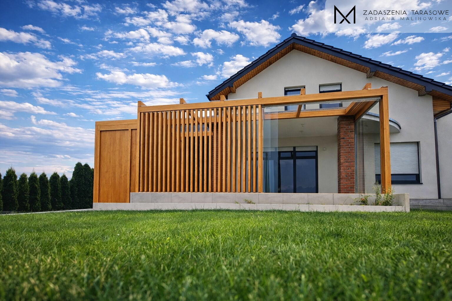 śląsk nowoczesna pergola z lamelami