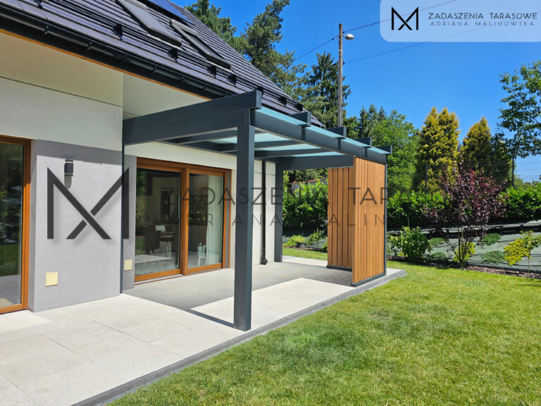 nowoczesne zadaszenie na tarasie