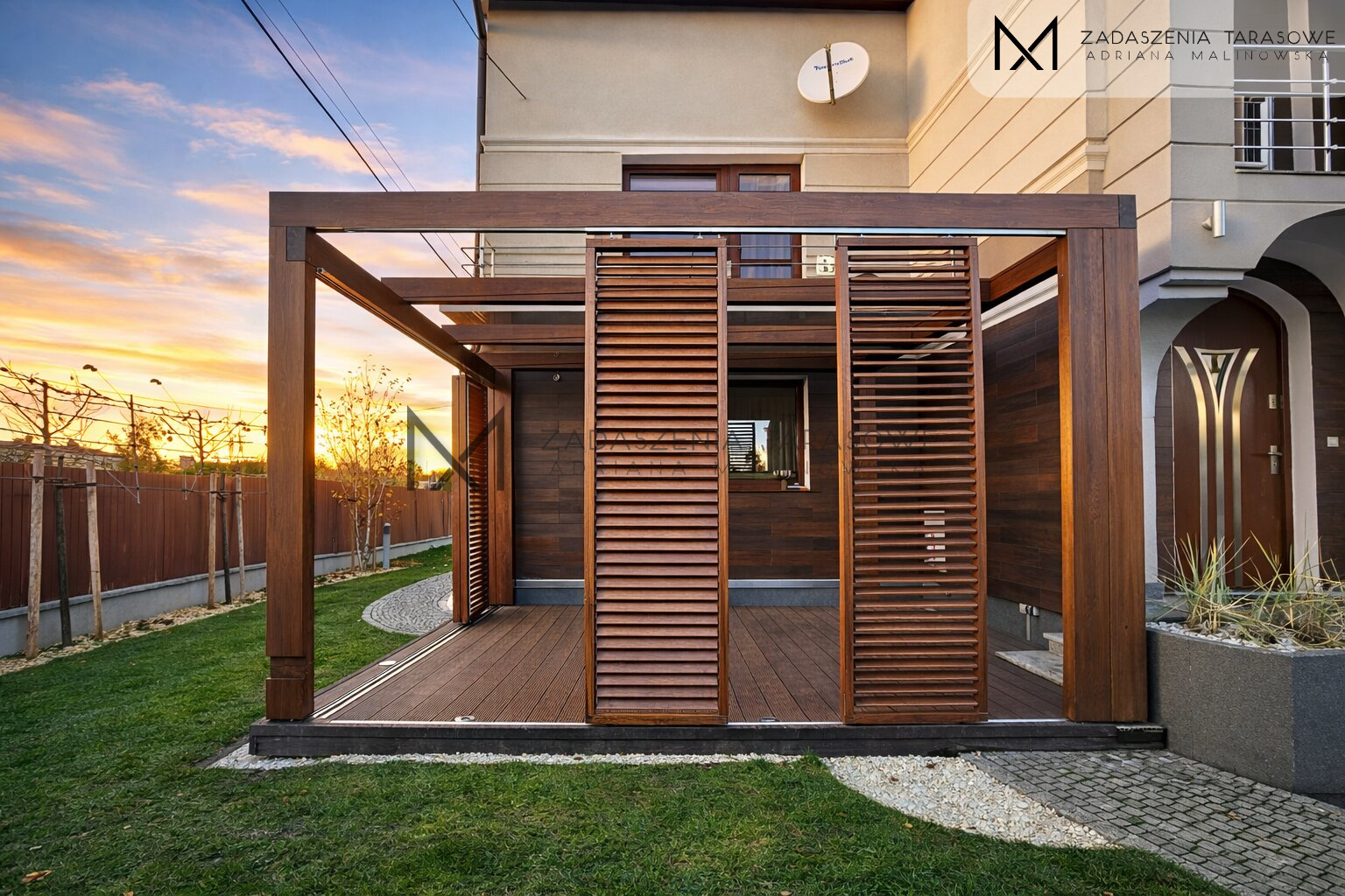 zadaszenie z żaluzjami Wielkopolska