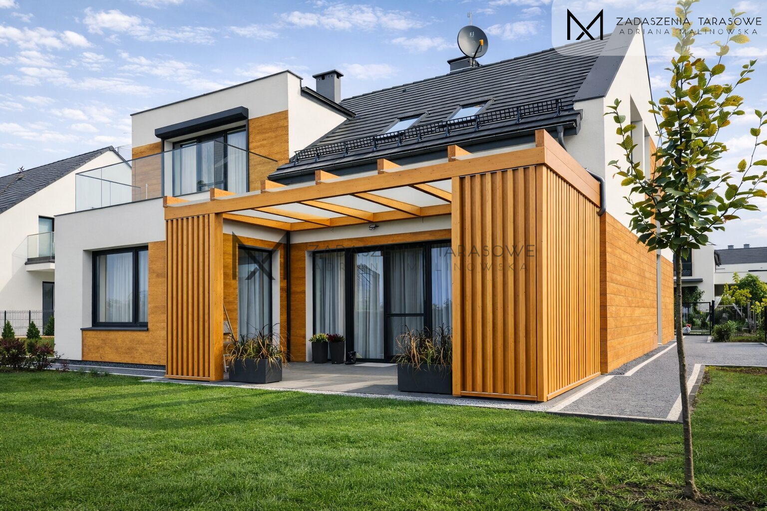 zadaszenie tarasu z lamelami