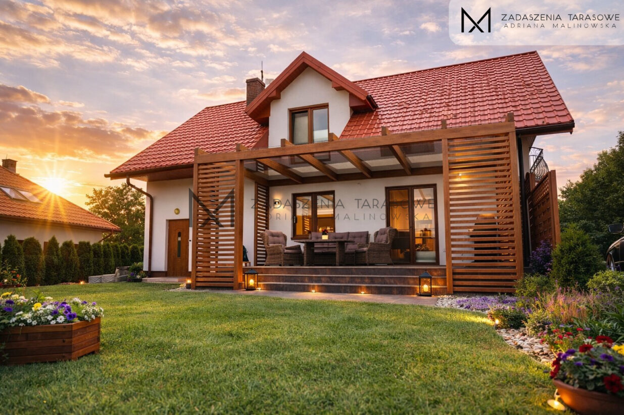 zadaszenie z drewna na taras