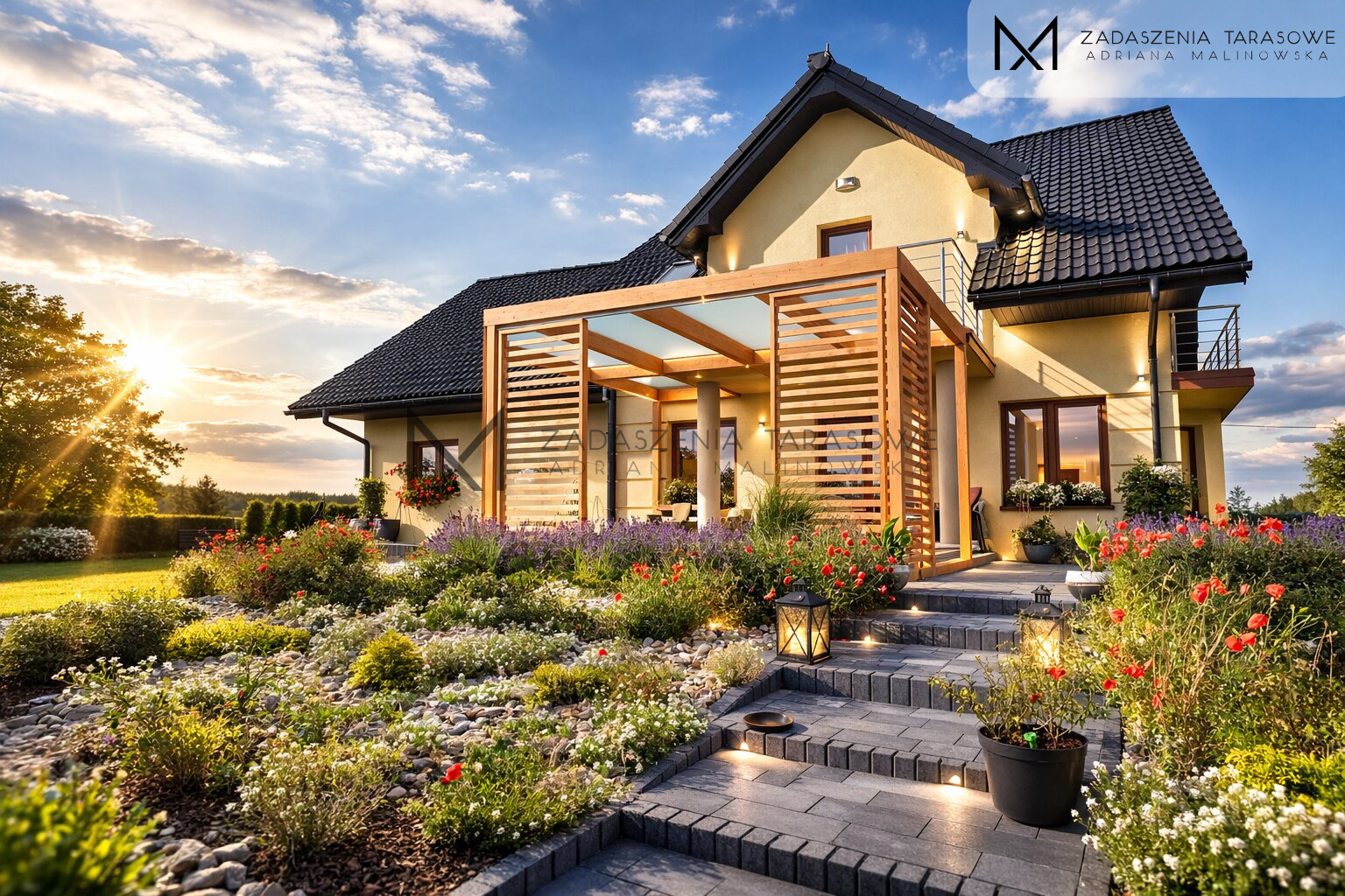 zadaszenie z zabudową tarasu